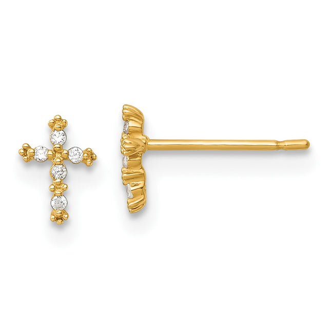 14k Yellow Gold Earrings Style GK1208 - Classique Jewelry Inc.