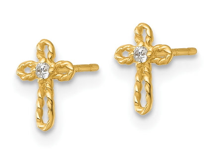 14k Yellow Gold Earrings Style GK1209 - Classique Jewelry Inc.