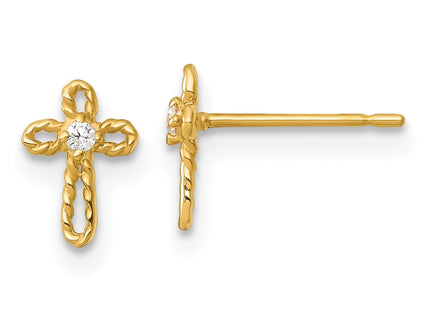 14k Yellow Gold Earrings Style GK1209 - Classique Jewelry Inc.