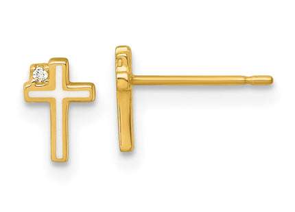 14k Yellow Gold Earrings Style GK1211 - Classique Jewelry Inc.