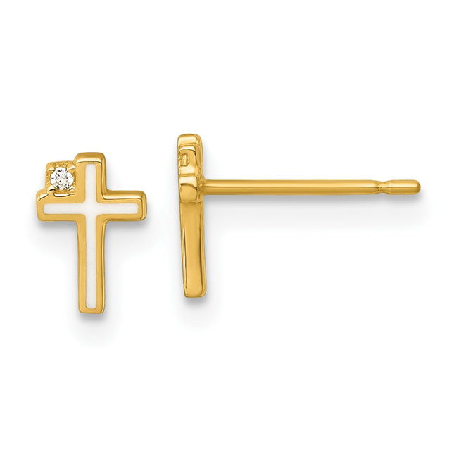 14k Yellow Gold Earrings Style GK1211 - Classique Jewelry Inc.