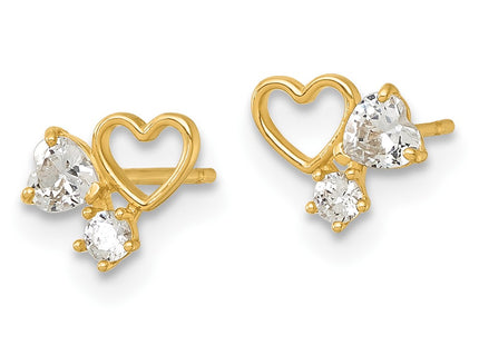 14k Yellow Gold Earrings Style GK1213 - Classique Jewelry Inc.