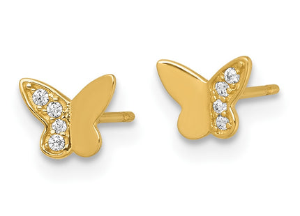 14k Yellow Gold Earrings Style GK1217 - Classique Jewelry Inc.