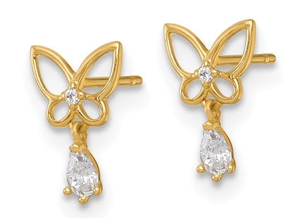 14k Yellow Gold Earrings Style GK1218 - Classique Jewelry Inc.
