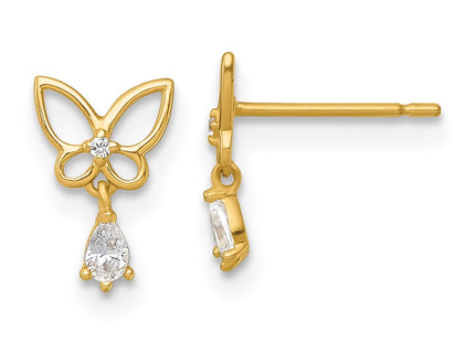 14k Yellow Gold Earrings Style GK1218 - Classique Jewelry Inc.