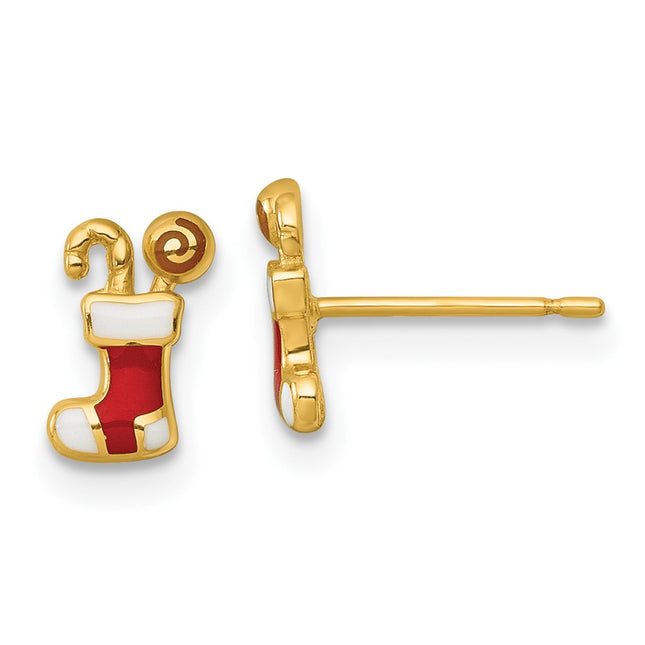 14k Yellow Gold Earrings Style GK1219 - Classique Jewelry Inc.