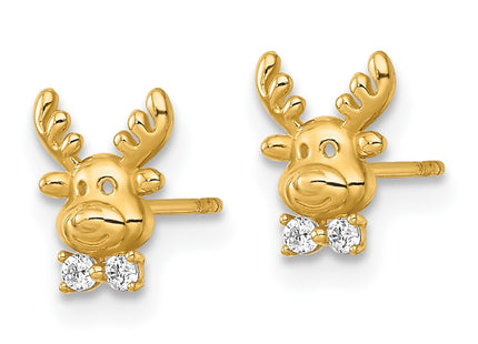 14k Yellow Gold Earrings Style GK1220 - Classique Jewelry Inc.