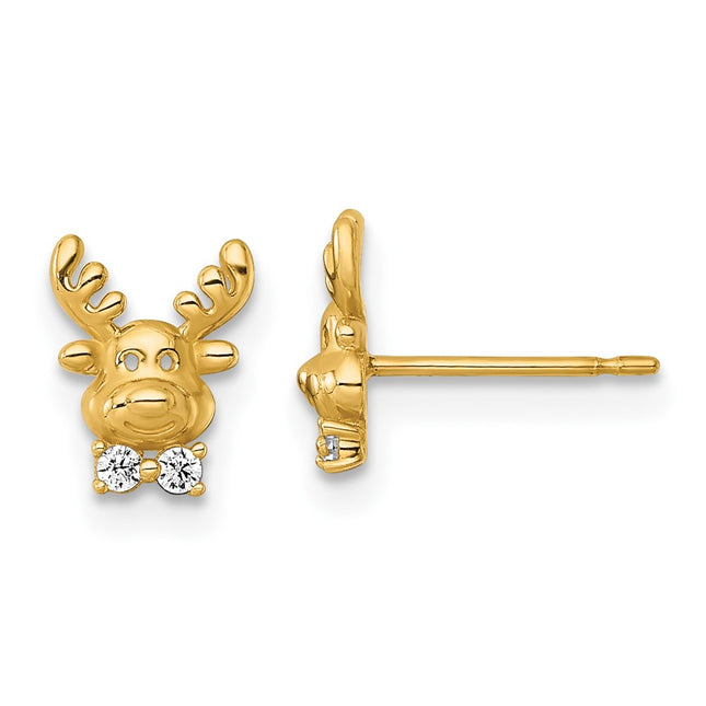 14k Yellow Gold Earrings Style GK1220 - Classique Jewelry Inc.