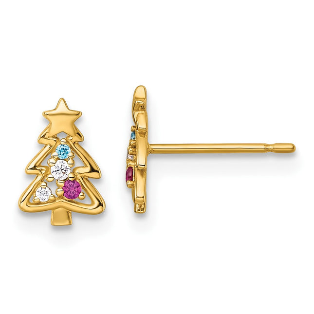 14k Yellow Gold Earrings Style GK1221 - Classique Jewelry Inc.