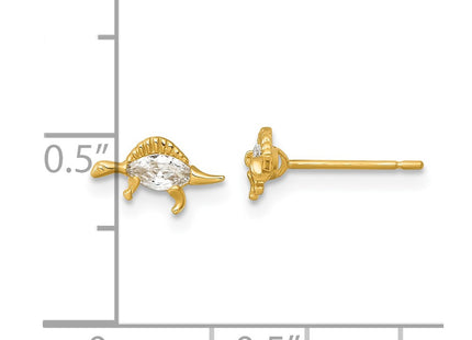 14k Yellow Gold Earrings Style GK1222 - Classique Jewelry Inc.