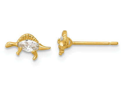 14k Yellow Gold Earrings Style GK1222 - Classique Jewelry Inc.