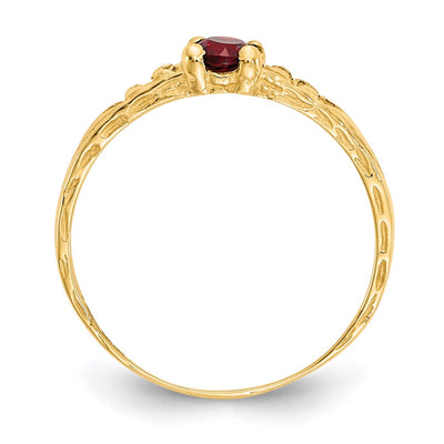14K Madi K Garnet Birthstone Baby Ring