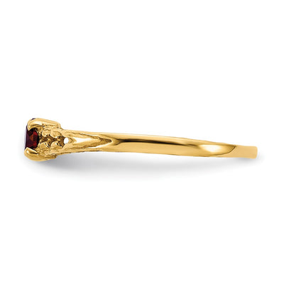 14K Madi K Garnet Birthstone Baby Ring