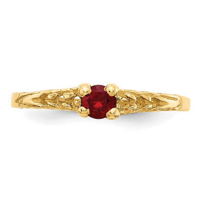 14K Madi K Garnet Birthstone Baby Ring