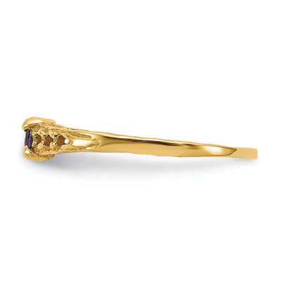 14K Madi K Amethyst Birthstone Baby Ring