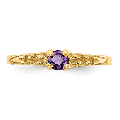 14K Madi K Amethyst Birthstone Baby Ring