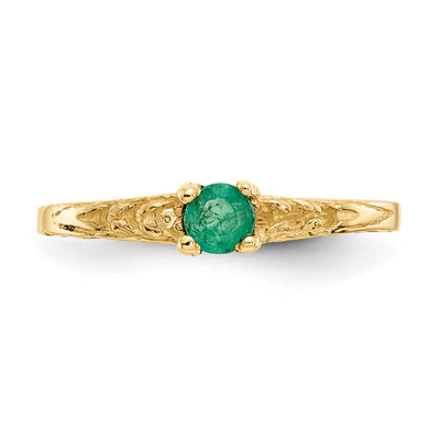 14K Madi K Emerald Birthstone Baby Ring