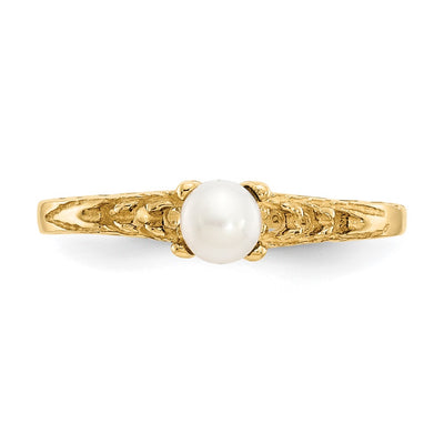 14K Madi K FW Cultured Pearl Birthstone Baby Ring
