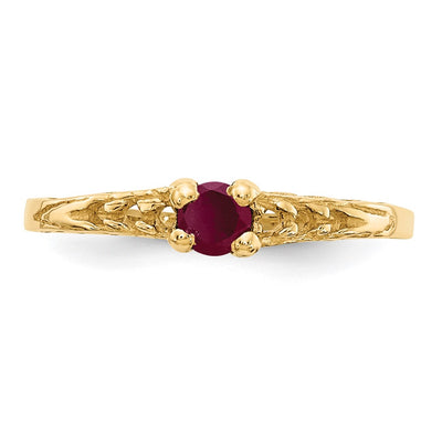 14K Madi K Ruby Birthstone Baby Ring