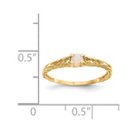 14K Madi K Opal Birthstone Baby Ring view