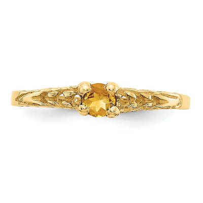 14K Madi K Citrine Birthstone Baby Ring