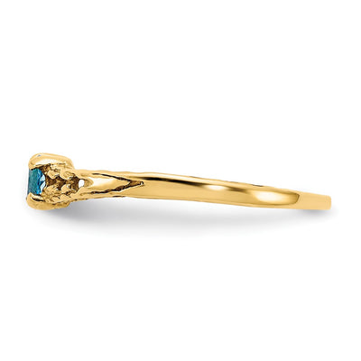 14K Madi K Blue Topaz Birthstone Baby Ring