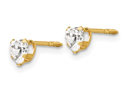 14k Yellow Gold Earrings Style GK144WCZ - Classique Jewelry Inc.