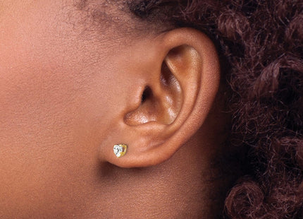 14k Yellow Gold Earrings Style GK144WCZ - Classique Jewelry Inc.