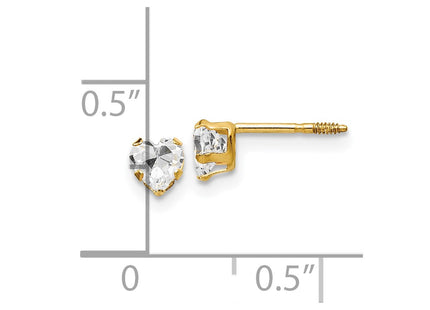 14k Yellow Gold Earrings Style GK144WCZ - Classique Jewelry Inc.