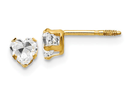 14k Yellow Gold Earrings Style GK144WCZ - Classique Jewelry Inc.