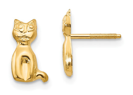 14k Yellow Gold Earrings Style GK190 - Classique Jewelry Inc.