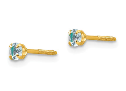 14k Yellow Gold Earrings Style GK195 - Classique Jewelry Inc.