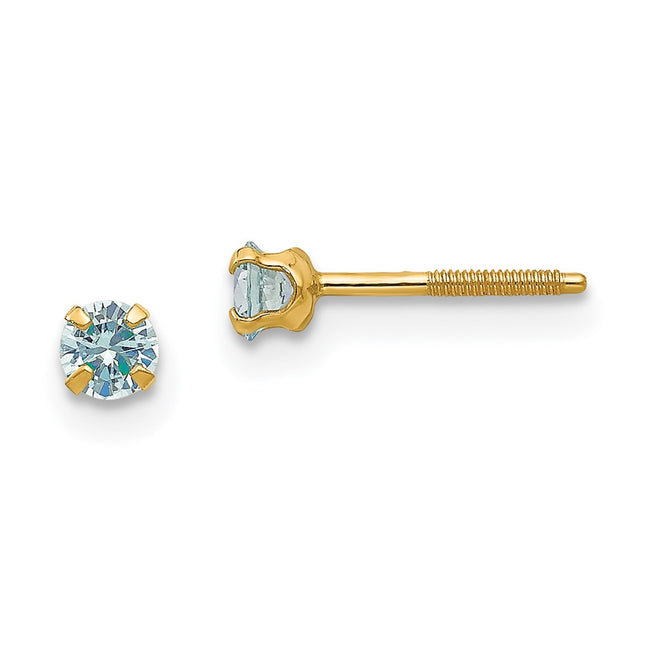 14k Yellow Gold Earrings Style GK195 - Classique Jewelry Inc.
