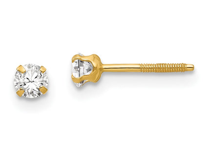 14k Yellow Gold Earrings Style GK196 - Classique Jewelry Inc.