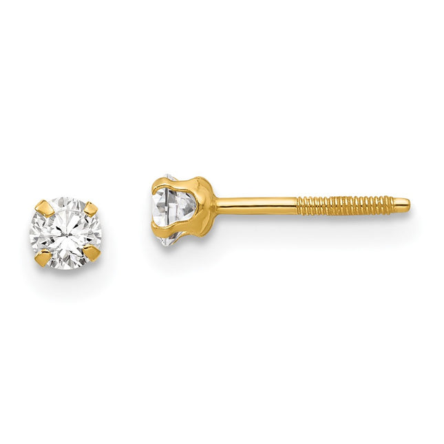 14k Yellow Gold Earrings Style GK196 - Classique Jewelry Inc.