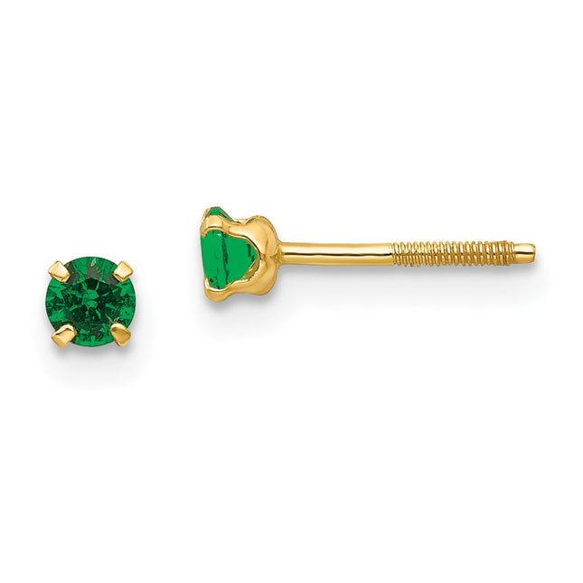 14k Yellow Gold Earrings Style GK197 - Classique Jewelry Inc.