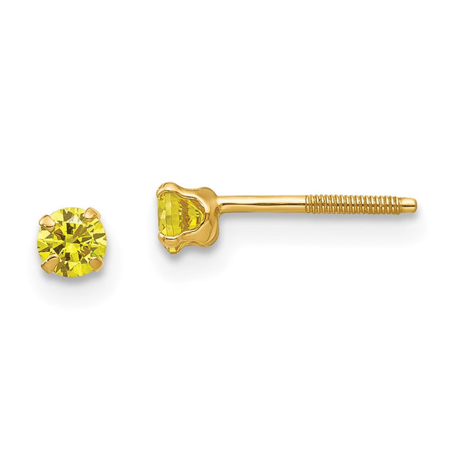 14k Yellow Gold Earrings Style GK203 - Classique Jewelry Inc.