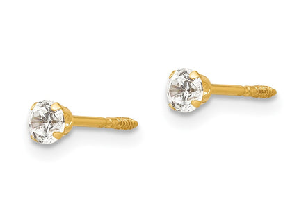 14k Yellow Gold Earrings Style GK209 - Classique Jewelry Inc.