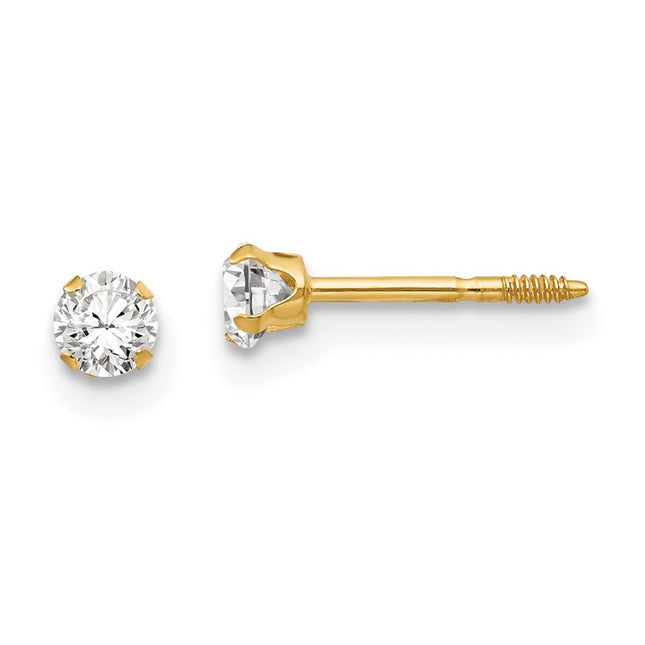 14k Yellow Gold Earrings Style GK209 - Classique Jewelry Inc.