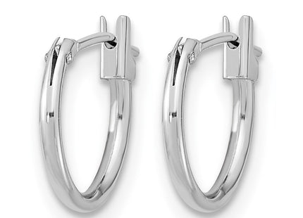 14K white gold hoop earrings, alternate view