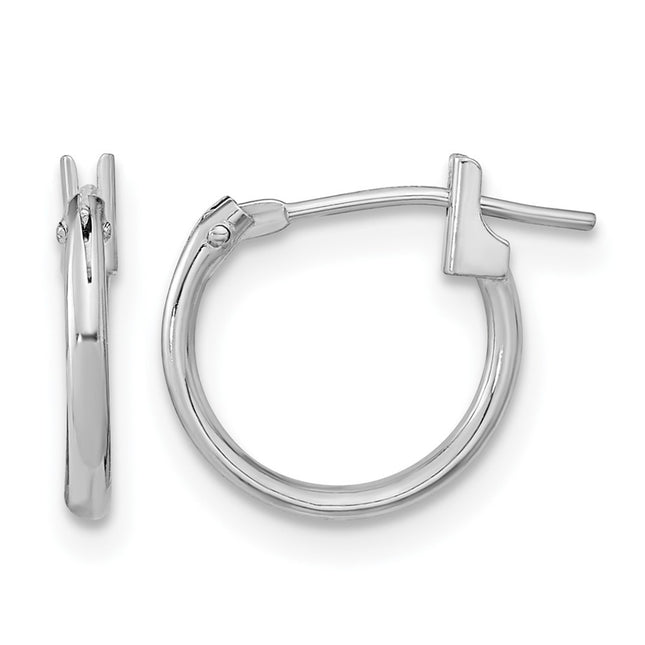 14k White Gold Madi K Hoop Earrings, 11 x 11mm