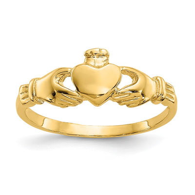 14K gold claddagh ring