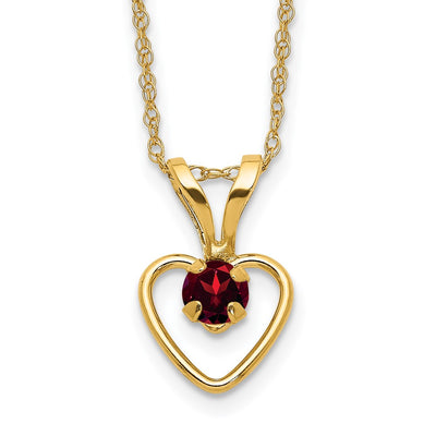 14K Madi K Garnet Heart Birthstone Necklace