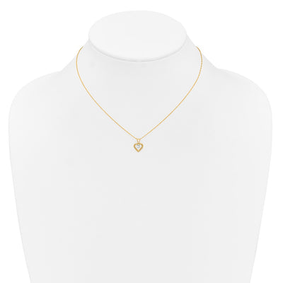14K Madi K Aquamarine Heart Birthstone Necklace