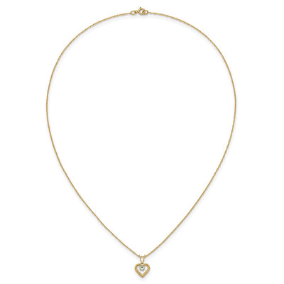 14K Madi K Aquamarine Heart Birthstone Necklace