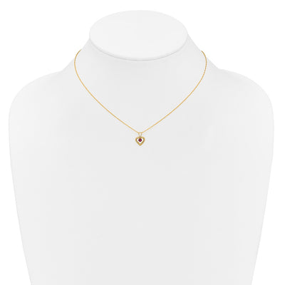14K Madi K Ruby Heart Birthstone Necklace