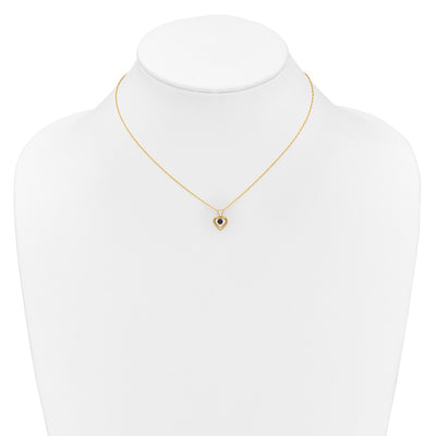 14K Madi K Sapphire Heart Birthstone Necklace