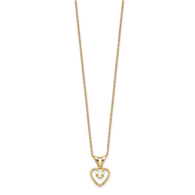 14K Madi K Opal Heart Necklace
