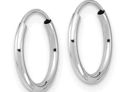 14k White Gold Madi K Endless Hoop Earrings (Style GK566)