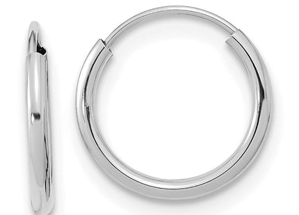 14k White Gold Madi K Endless Hoop Earrings (Style GK566)